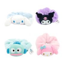 Cute Sanrio Plush Head Rope Cinnamoroll My Melody Headbands Kuromi Scrunchie Hangyodon Hair Accessories Girls Birthday Gifts