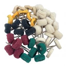 10 sztuk/worek Dental Odontologia szczotka polerska koło narzędzia obrotowe 2.35mm HP Shank wełna koza bawełna czarna bufor laboratorium stomatologiczne