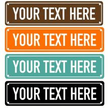 Benutzerdefiniertes Straßenschild, personalisiertes Metallschild für Büro, Arbeitsplatz, Haus, Hof, Straße, personalisieren Sie Ihre Textschilder für den Außenbereich, 40,6 x 10,2 cm