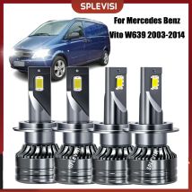4 piezas 477/499 bombilla de faro LED haz sumergido principal blanco para Mercedes Benz Vito W639 2003-2014 2004 2005 2006 2007 2008 2009 2010