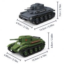 Klassische WW2-Panzerbausteine, Militärmodell, kreatives technisches MOC-Montagestein-Set, ideale Geburtstagsgeschenke für Kinder ab 3 Jahren