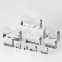 1PC U-förmige Nut Lager Pulley Edelstahl Halterung Nylon Rad Schiebetür Räder Rollen Dusche Tür Track rollen