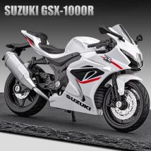 1:18 HAYABUSA GSX1000R R1 Motorcycle Toy Alloy Body Rubber Tires CBR1000RR Shock Absorption Model Car Models Boy Decorative Item