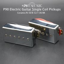 P90-Stil E-Gitarren-Tonabnehmer, Single-Coil-Tonabnehmer N-50/B-52, Schwarz/Gold/Chrom, 6 verstellbare Schrauben, Humbucker-Größe