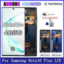 AMOLED Display For Samsung Note 10 Plus N975F Lcd Display Touch Screen For Samsung Note 10+ Display Support S Pen Fingerprints