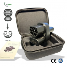 Adapter FITMPH CCS2+Type 2 do NACS Tesla, adapter DC&AC 2-w-1, 250kW dla Modelu 3/X/Y/S, do szybkiego ładowania Tesla w USA z użyciem w Europie.