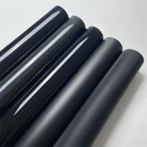 Pellicola in vinile nero per avvolgere l'auto, vinile opaco lucido, foglio cromato spazzolato, adesivo per decalcomania per lo styling del motociclo, senza bolle d'aria