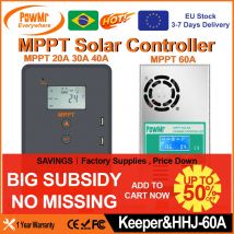 PowMr 20A 30A 40A 60A MPPT Solar Laderegler 12V 24V 36V 48V Auto Batterie Solar Regler Solar Panel Für Max 160VDC Eingang