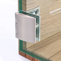 1piece 90 Degree Glass Door Pivot Hinge Kit Shower Hinge Glass Door Clamp Clip with Screws for Showcase, Adaptive 5-10mm Glass