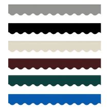 Tamaño personalizado tela impermeable sólido Beige gris verde tienda cortina cenefa ondulada reemplazo parasol dosel Patio toldo