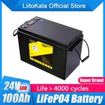 Akumulator LiitoKala 24V 100Ah LiFePO4 do wózków golfowych, wózków widłowych, wodoodporny pakiet akumulatorów do inwerterów, systemów solarnych, silników łodzi.