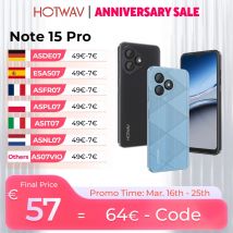 HOTWAV Note 15 Pro Smartphone ultrasottile 6.6'' HD+ Display Android 14 5160mAh Telefono cellulare 12(4+8)GB+128GB 13MP Cellulare
