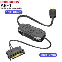 Coolmoon AR-1 rgb mini controller 5v 3-pin argb produkt zu sata netzteil controller hub adapter für kühlung lüfter lichtst reifen