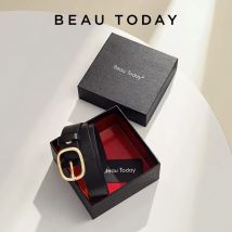 BeauToday Retro Belts Women Genuine Cow Leather Oval Metal Buckle Width 2.9cm Accessories 2023 Ladies Waistband Handmade 91004