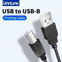 Unnlink Cable de impresora USB USB-A 2,0 a USB-B Cable de escáner 1,5 metros para cámara de PC Cable de extensión de impresora Cable de control MIDI