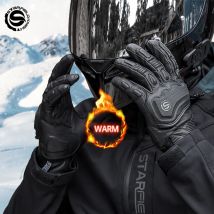SFK Motorradhandschuhe, Winter, warm, echtes Ziegenleder, atmungsaktiv, rutschfest, verschleißfest, Gelenkschutz, Reitausrüstung