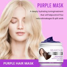 Haarreparaturen, lila Haarmaske, Biotin, Kollagen, Keratin, Behandlung von Haaren, Spülung, Haarpflege, unverzichtbar, nährend, für trockene und beschädigte Haare