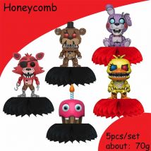 Five Nights at Freddy's Honeycomb Ball Desktop-Dekoration Papierfächer Geburtstagsparty-Dekorationen Kinder Mädchen Babyparty Party Suppl