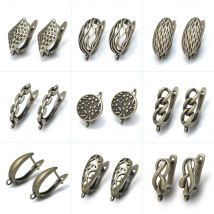 1 Piar Antique Bronze /Gold/Silver Color Earrings Hooks Clasps for DIY Woman Handmade Gothic Jewelry Making Accessories