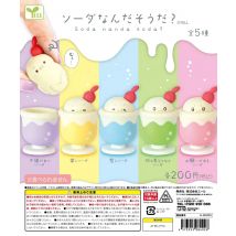 Yell world Do you think it's soda? cute kawaii seal drink juice cup with fun sad dissatisfied face gashapon figures