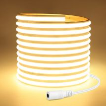 Super Helle 110V 220V Zu DC 24V COB LED Streifen Neon Lichter FOB Flexible Band Wasserdicht 2M 3M 5M 10M Nacht Lampe Für Garten Dekor