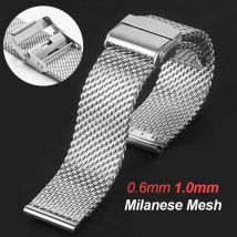 Cinturino in rete Milanese per bracciale Rolex in acciaio inossidabile per cintura con fibbia pieghevole DW 18 20mm 22 24mm cinturino universale per Seiko