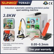 SUNKKO 709AD + saldatrice a punti 3.8kw saldatrici a punti automatiche a induzione a impulsi 18650 batteria saldatura striscia di nichel 70B penna