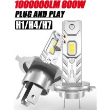 H7 H4 H1 LED Lights for Car Headlight Bulb 1000000LM Mini Wireless Auto Lamp +800% Bright Spotlights Automobile Headlamp 12V 24V