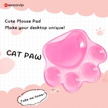 EXCO-almohadilla de silicona para reposamuñecas para ratón, cojín ergonómico con forma de Pata de Gato, cómodo y suave para juegos, ordenador de oficina y portátil