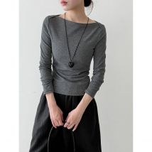 Inner Wear Langarm-T-Shirt für Damen, Herbst, schmale Passform, schlankmachendes Top