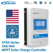 EPEVER 30A/40A MPPT Regolatore di carica solare Supporto 12/24/36/48V Batteria al litio Max PV 150V XTRA Regolatore per energia solare domestica