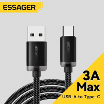 Cavo USB tipo C Essager 3A Cavi di ricarica rapida da USB A a tipo C per iPhone 15 Cavo per caricabatterie dati per telefono cellulare Samsung Xiaomi