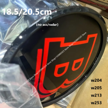 No Acc Glatte Spiegeloberfläche B Logo Frontgrill Emblem Abzeichen für BRABUS W204 W205 W253 W213 Frontabzeichen Tür ändern Zubehör