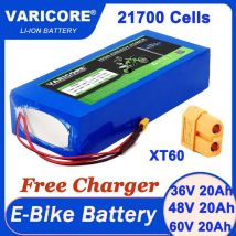 Batteria al litio VariCore 36V 48V 60V 20Ah 21700 10s 13s 16s 500W 1200w 1440w 42V 54.6V 67.2V Caricabatterie