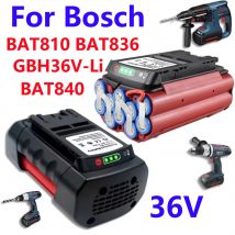 NUOVA Batteria agli ioni di litio 36V ad alta capacità per Bosch BAT810 BAT836 BAT840 GBH36V-Li Utensili elettrici Accessori di ricambio Batterie