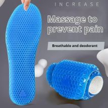 Silicone Gel Soft Insoles Outdoor Sports Running Insole Elastic Shock-absorbing Sole Men Women Sneakers Anti-slip Insoles 1 Pair