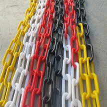 6MM-10MM 5M-25M Kunststoffkette Verkehrswarnung Alarm Warnung Straßenkegel Isolationsschutzkette Leitplankschutz Parkstange