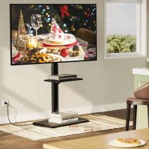 Supporto per TV da pavimento per carichi pesanti regolabile in altezza per LCD LED da 32-65 pollici