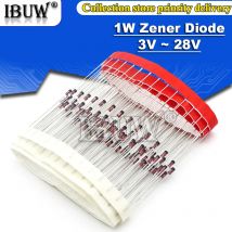 100 Stück 1W Zenerdiode DO-41 3V 3V3 3V6 3V9 4V3 4V7 5V1 5V6 6V2 6V8 7V5 8V2 9V1 10V 11V 12V 13V 15V 1N4733A 1N4742A 1N4728A