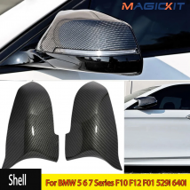 2x Tappo di copertura dello specchio in fibra di carbonio per BMW 5 6 7 Serie F10 F12 F01 529i 640i