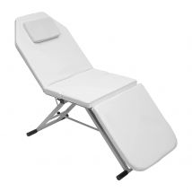 White 3-Section Foldable Beauty Bed, Massage Salon Spa Beauty Bed, for foot massage shops,beauty salons