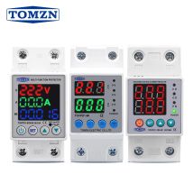 60A 230V Din schiene einstellbare über und unter spannung schutz gerät protector relais mit über aktuelle schutz Voltmeter