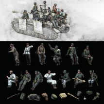 1/35 Harz Modell Figur Kits gk, 13 Personen, kein Panzer, militärisches Thema, unmontiert und unbemalt, 354c