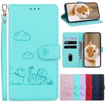 Cartoon Katze Telefon Fall Für Motorola Moto G04S E14 G60s G71 g72 G10 G7 POWER G7 SPIELEN G62 5G magnetische Anti Diebstahl Pinsel Telefon Fall
