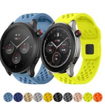 20 mm 22 mm Loch Silikonband für Amazfit GTS 4/4mini Bip 3 Uhrenarmband für Amazfit GTR4 GTR3 GTR2 Stratos Pace 3 2 Silikonband