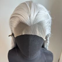 BeiBei Parrucche anteriori in pizzo bianco per le donne Lungo rettilineo 13 * 4 Fibre ad alta temperatura Parrucca cosplay dall'aspetto naturale Parrucche sintetiche in pizzo