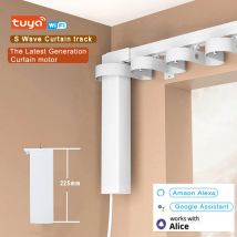 Tuya di ultima generazione WiFi Smart Curtain Motor S Wave Ripple Fold Curtain Track Cornice Rail Rod Funziona con Google Alexa Alice