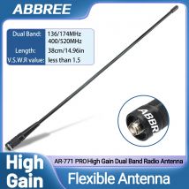 ABBREE AR-771 PRO SMA-Female VHF UHF Dual Band Antenna For Walkie Talkie Baofeng UV-5R UV-21 k6 Quansheng UV K5 (8) Ham Radio