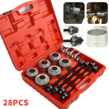 Kit di strumenti universali per pressa e manicotto di trazione da 28 pezzi Set di strumenti per rimozione boccole e cuscinetti per la manutenzione automatica di riparazione auto