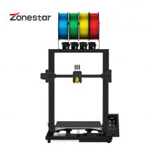 ZONESTAR-extrusora 4 en 1 de gran tamaño, impresora 3D FDM de gran precisión, instalación rápida y silenciosa, nueva actualización